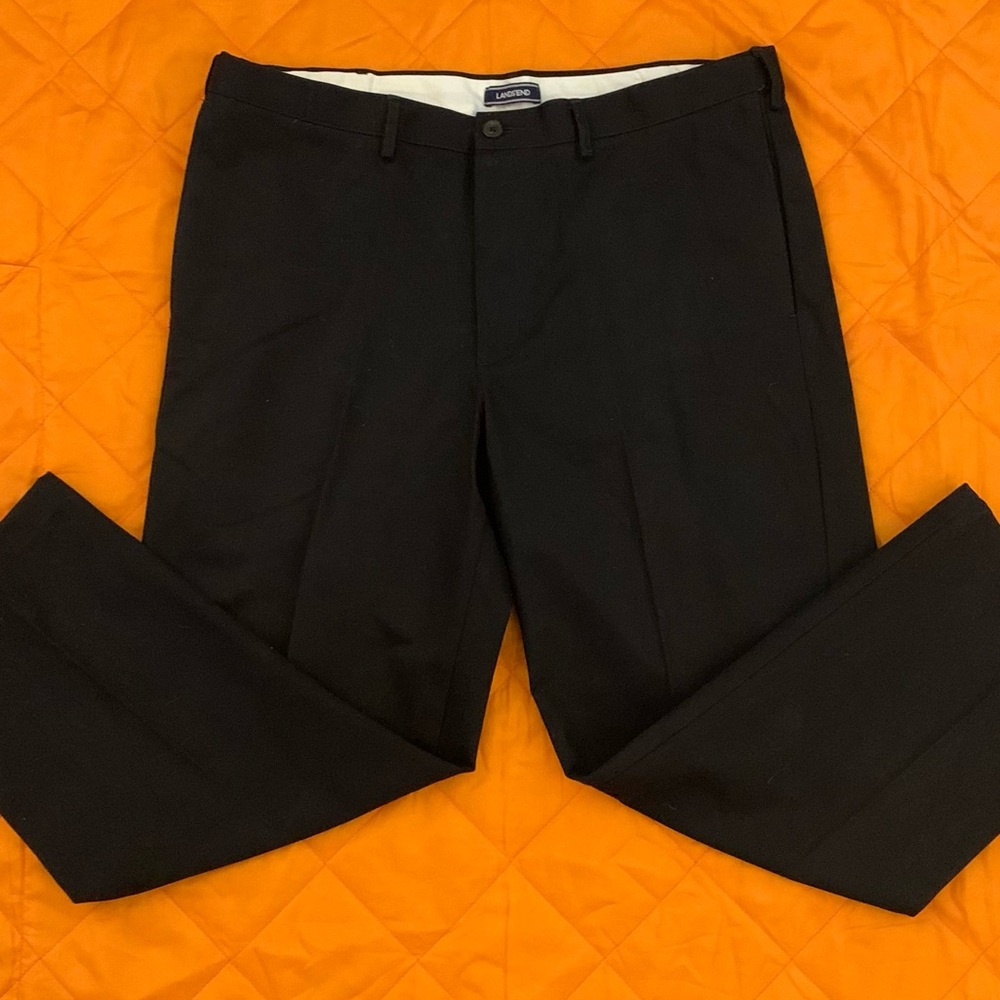 NWOT LANDS’END Black Traditional Fit Chinos